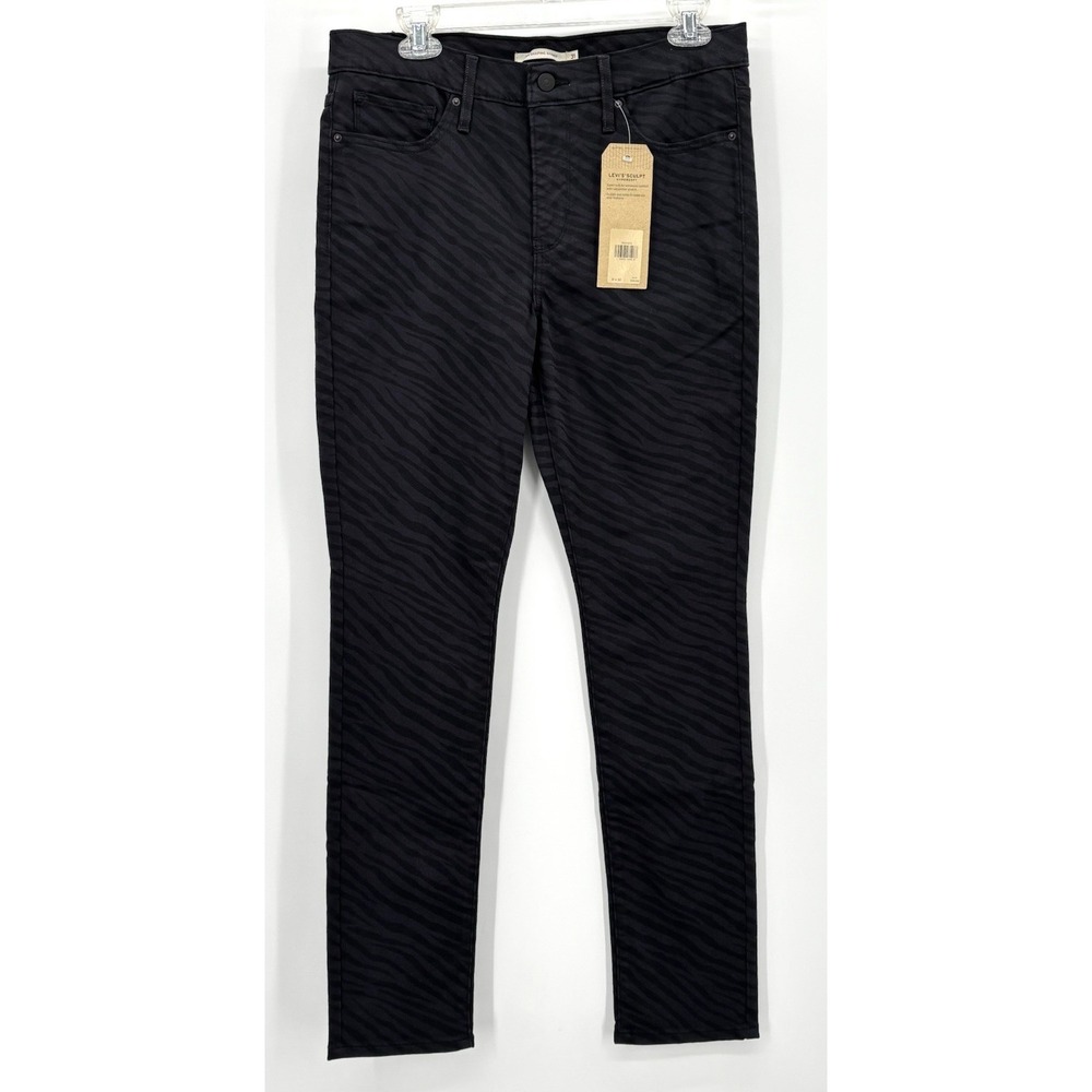 Levi's 311 Shaping Skinny Jeans Size 31x30 Black Zebra Print NWT